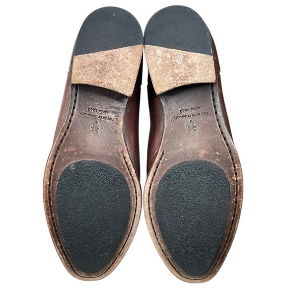 Frye Women’s Lindsay Gore Tall Brown Leather Riding Boots Size US 6 - Picture 9 of 12